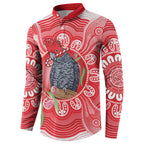 Australia Gang-gang Cockatoo Christmas Button Sweatshirt Eucalyptus Blossoms Aboriginal Merry Xmas - Aussie Hoodie