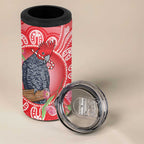 Australia Gang-gang Cockatoo Christmas 4 in 1 Can Cooler Tumbler Eucalyptus Blossoms Aboriginal Merry Xmas - Aussie Hoodie