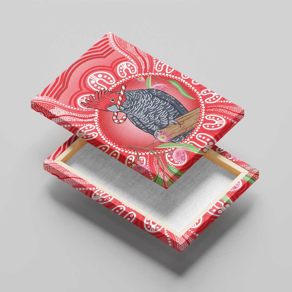 Australia Gang-gang Cockatoo Christmas Canvas Wall Art Eucalyptus Blossoms Aboriginal Merry Xmas - Aussie Hoodie