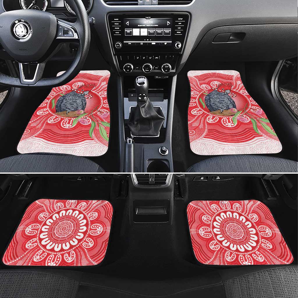 Australia Gang-gang Cockatoo Christmas Car Mats Eucalyptus Blossoms Aboriginal Merry Xmas - Aussie Hoodie