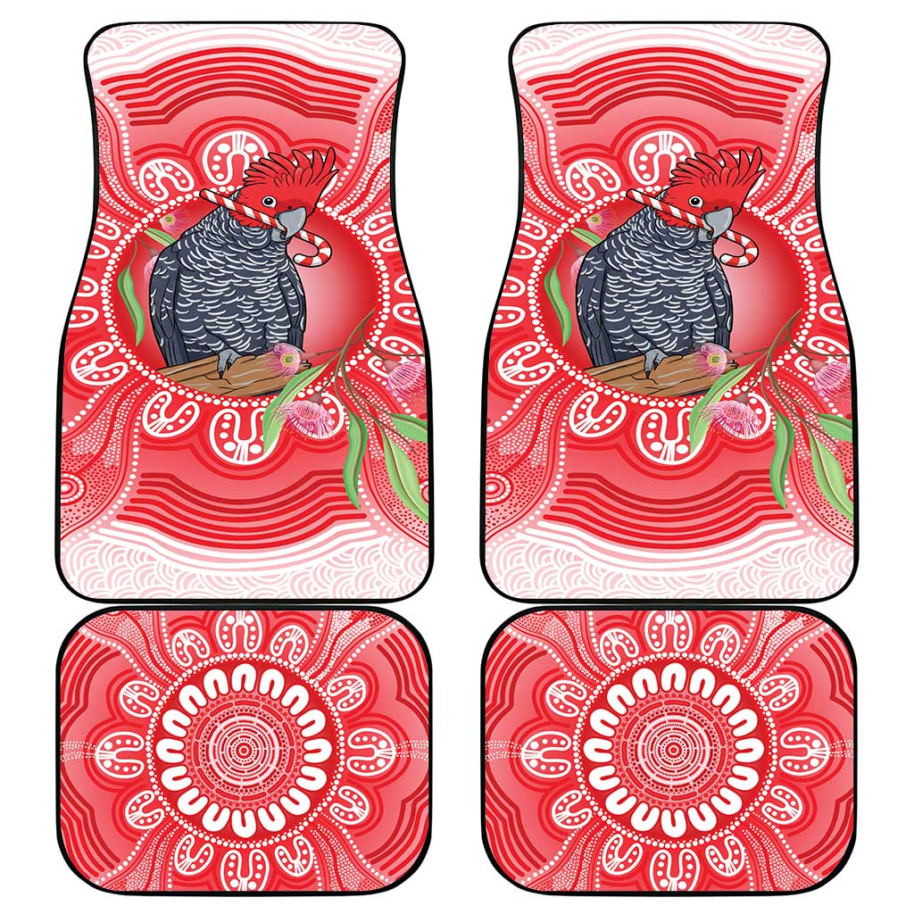 Australia Gang-gang Cockatoo Christmas Car Mats Eucalyptus Blossoms Aboriginal Merry Xmas - Aussie Hoodie