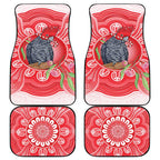 Australia Gang-gang Cockatoo Christmas Car Mats Eucalyptus Blossoms Aboriginal Merry Xmas - Aussie Hoodie