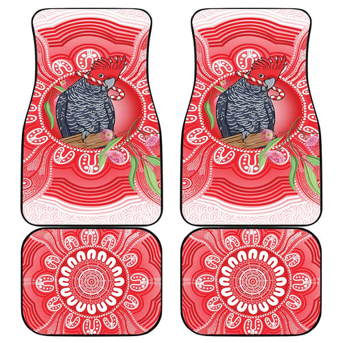 Australia Gang-gang Cockatoo Christmas Car Mats Eucalyptus Blossoms Aboriginal Merry Xmas - Aussie Hoodie