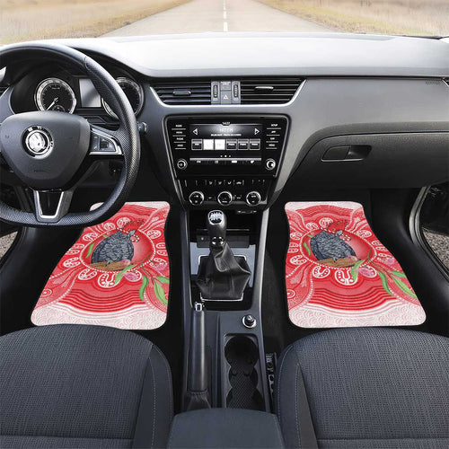 Australia Gang-gang Cockatoo Christmas Car Mats Eucalyptus Blossoms Aboriginal Merry Xmas - Aussie Hoodie