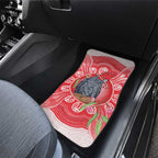 Australia Gang-gang Cockatoo Christmas Car Mats Eucalyptus Blossoms Aboriginal Merry Xmas - Aussie Hoodie