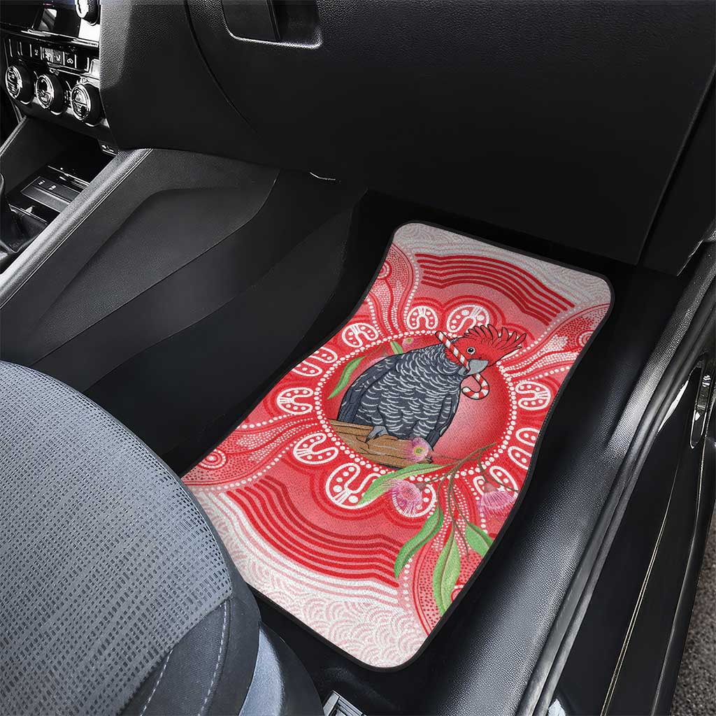 Australia Gang-gang Cockatoo Christmas Car Mats Eucalyptus Blossoms Aboriginal Merry Xmas - Aussie Hoodie