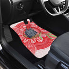 Australia Gang-gang Cockatoo Christmas Car Mats Eucalyptus Blossoms Aboriginal Merry Xmas - Aussie Hoodie