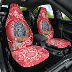 Australia Gang-gang Cockatoo Christmas Car Seat Cover Eucalyptus Blossoms Aboriginal Merry Xmas - Aussie Hoodie