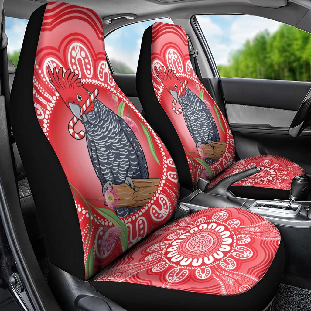 Australia Gang-gang Cockatoo Christmas Car Seat Cover Eucalyptus Blossoms Aboriginal Merry Xmas - Aussie Hoodie