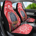 Australia Gang-gang Cockatoo Christmas Car Seat Cover Eucalyptus Blossoms Aboriginal Merry Xmas - Aussie Hoodie