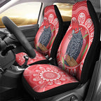 Australia Gang-gang Cockatoo Christmas Car Seat Cover Eucalyptus Blossoms Aboriginal Merry Xmas - Aussie Hoodie