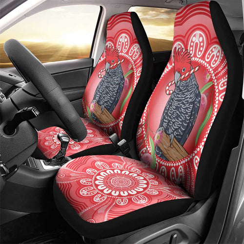 Australia Gang-gang Cockatoo Christmas Car Seat Cover Eucalyptus Blossoms Aboriginal Merry Xmas - Aussie Hoodie