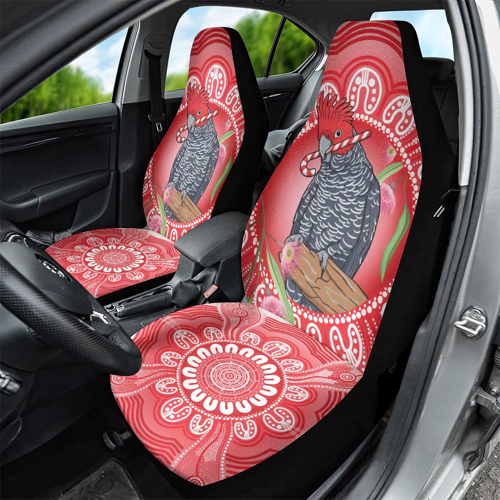 Australia Gang-gang Cockatoo Christmas Car Seat Cover Eucalyptus Blossoms Aboriginal Merry Xmas - Aussie Hoodie