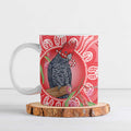 Australia Gang-gang Cockatoo Christmas Ceramic Mug Eucalyptus Blossoms Aboriginal Merry Xmas - Aussie Hoodie