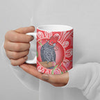 Australia Gang-gang Cockatoo Christmas Ceramic Mug Eucalyptus Blossoms Aboriginal Merry Xmas - Aussie Hoodie