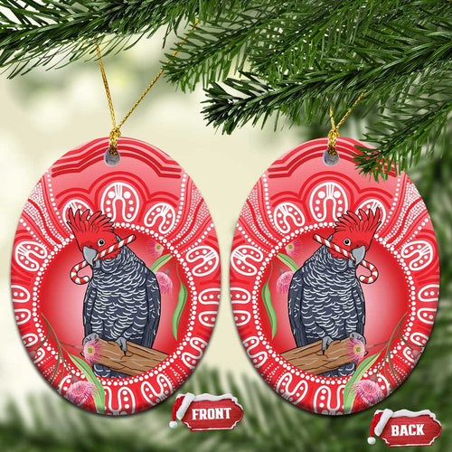 Australia Gang-gang Cockatoo Christmas Ceramic Ornament Eucalyptus Blossoms Aboriginal Merry Xmas - Aussie Hoodie