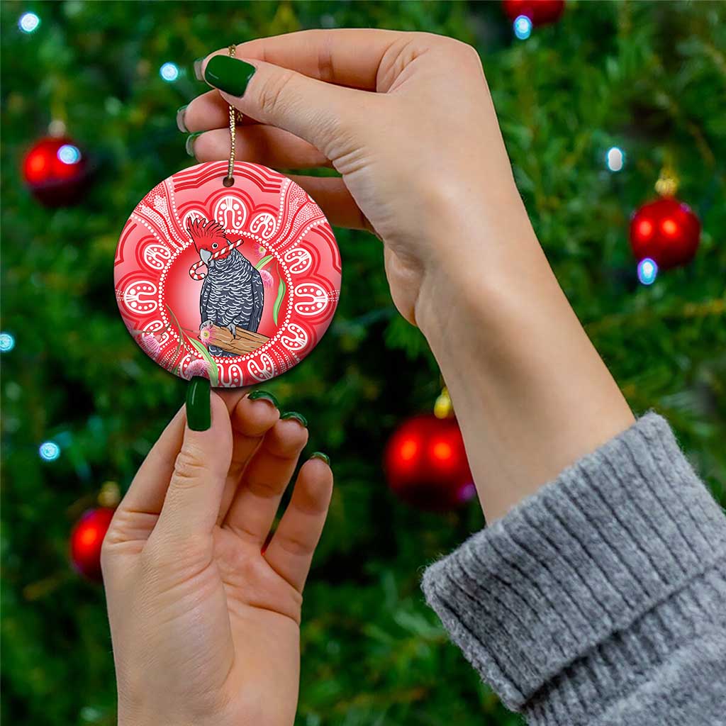 Australia Gang-gang Cockatoo Christmas Ceramic Ornament Eucalyptus Blossoms Aboriginal Merry Xmas - Aussie Hoodie