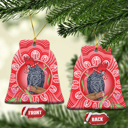 Australia Gang-gang Cockatoo Christmas Ceramic Ornament Eucalyptus Blossoms Aboriginal Merry Xmas - Aussie Hoodie