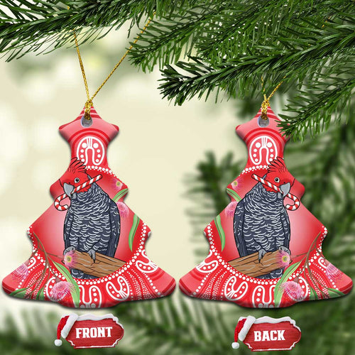 Australia Gang-gang Cockatoo Christmas Ceramic Ornament Eucalyptus Blossoms Aboriginal Merry Xmas - Aussie Hoodie