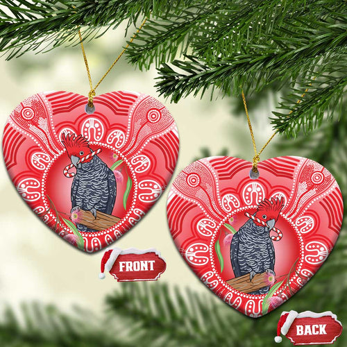 Australia Gang-gang Cockatoo Christmas Ceramic Ornament Eucalyptus Blossoms Aboriginal Merry Xmas - Aussie Hoodie