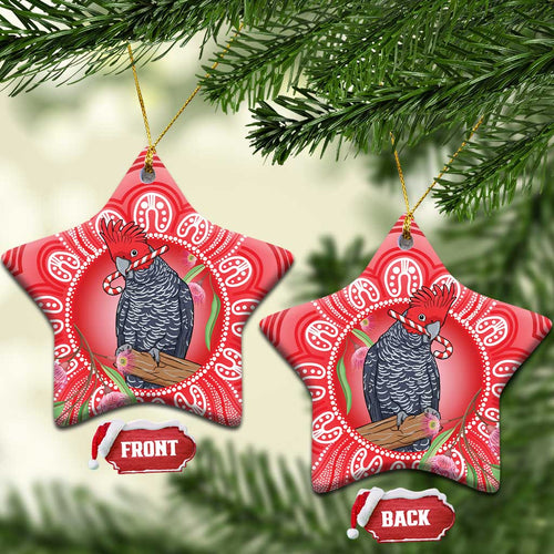 Australia Gang-gang Cockatoo Christmas Ceramic Ornament Eucalyptus Blossoms Aboriginal Merry Xmas - Aussie Hoodie