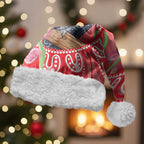 Australia Gang-gang Cockatoo Christmas Santa Hat Eucalyptus Blossoms Aboriginal Merry Xmas - Aussie Hoodie
