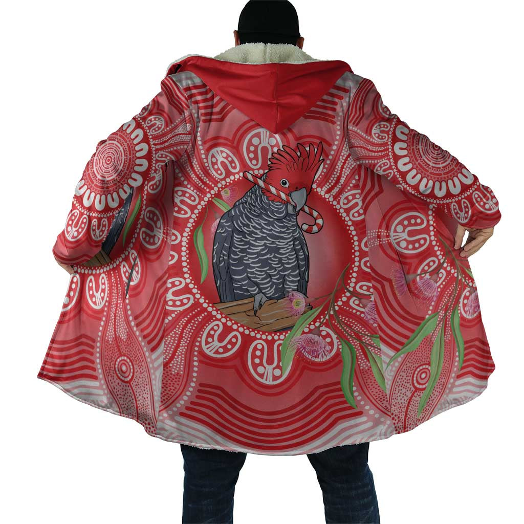 Australia Gang-gang Cockatoo Christmas Cloak Eucalyptus Blossoms Aboriginal Merry Xmas - Aussie Hoodie