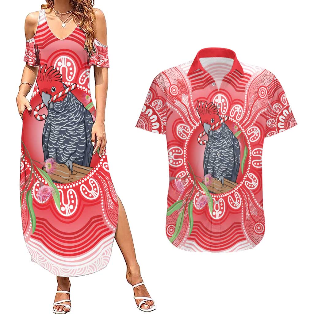 Australia Gang-gang Cockatoo Christmas Couples Matching Summer Maxi Dress and Hawaiian Shirt Eucalyptus Blossoms Aboriginal Merry Xmas - Aussie Hoodie
