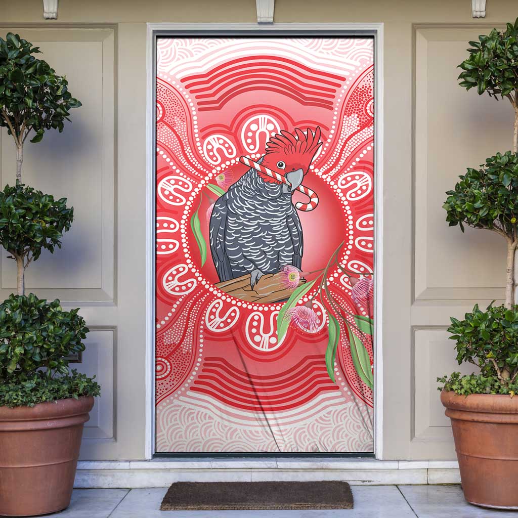 Australia Gang-gang Cockatoo Christmas Door Cover Eucalyptus Blossoms Aboriginal Merry Xmas - Aussie Hoodie