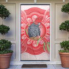 Australia Gang-gang Cockatoo Christmas Door Cover Eucalyptus Blossoms Aboriginal Merry Xmas - Aussie Hoodie
