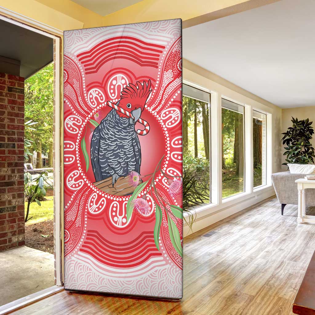Australia Gang-gang Cockatoo Christmas Door Cover Eucalyptus Blossoms Aboriginal Merry Xmas - Aussie Hoodie