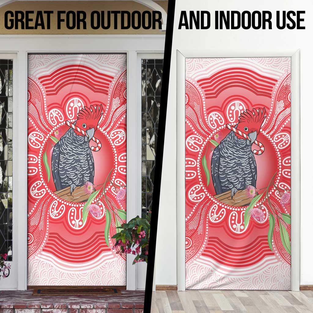 Australia Gang-gang Cockatoo Christmas Door Cover Eucalyptus Blossoms Aboriginal Merry Xmas - Aussie Hoodie