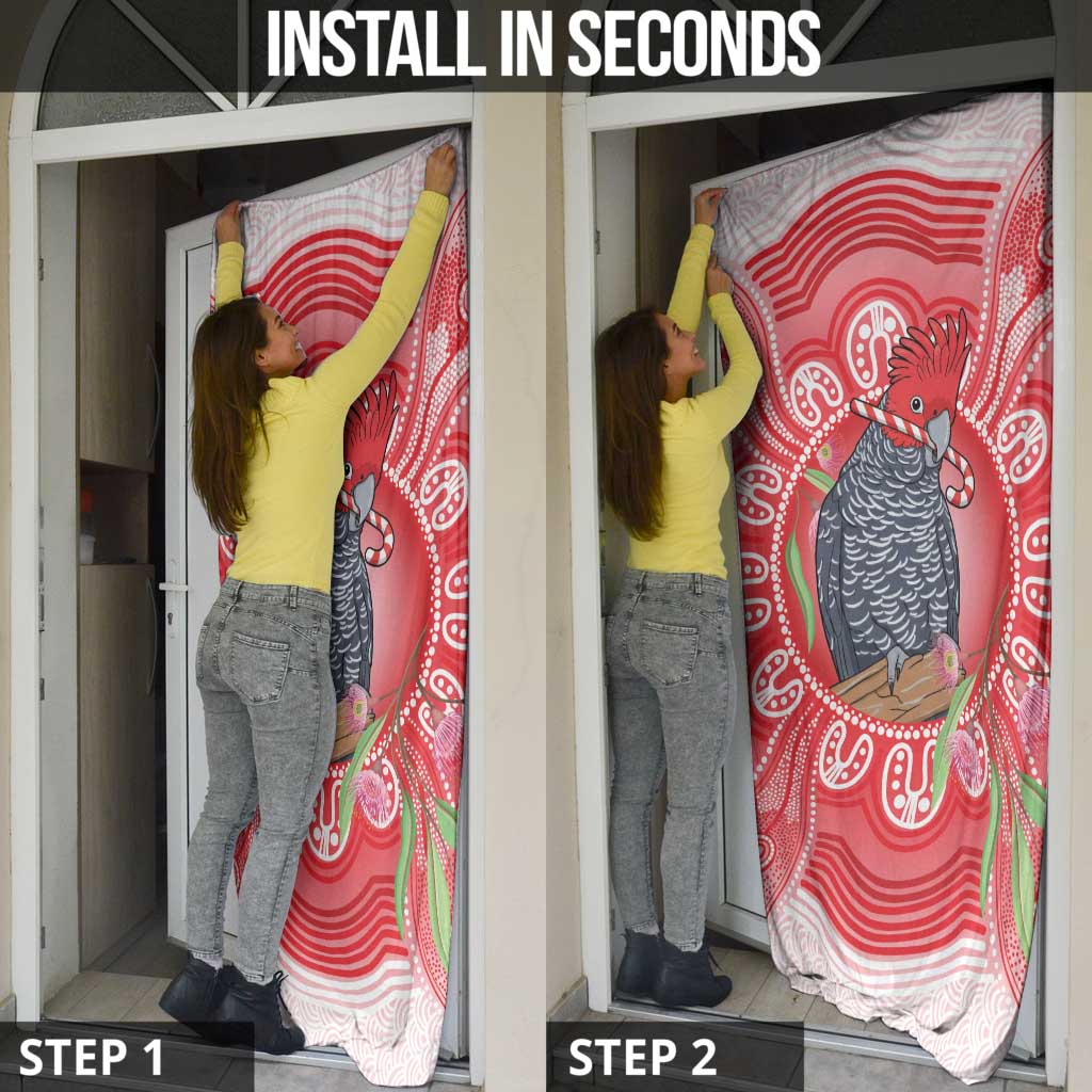 Australia Gang-gang Cockatoo Christmas Door Cover Eucalyptus Blossoms Aboriginal Merry Xmas - Aussie Hoodie