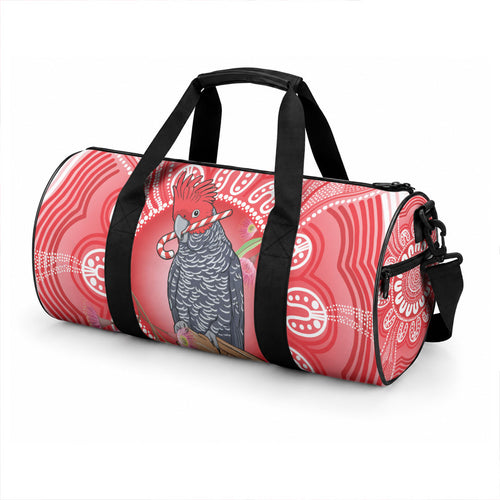 Australia Gang-gang Cockatoo Christmas Duffle Bag Eucalyptus Blossoms Aboriginal Merry Xmas