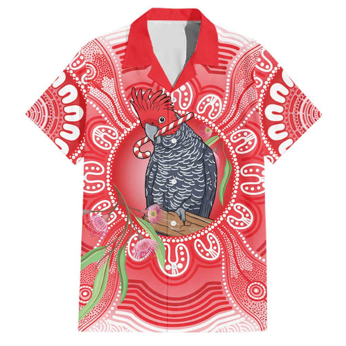 Australia Gang-gang Cockatoo Christmas Family Matching Mermaid Dress and Hawaiian Shirt Eucalyptus Blossoms Aboriginal Merry Xmas - Aussie Hoodie