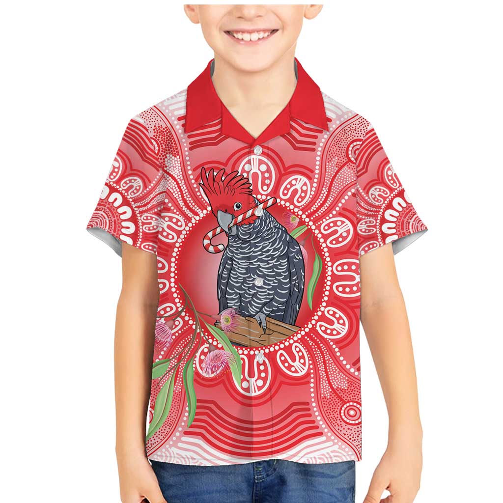 Australia Gang-gang Cockatoo Christmas Family Matching Mermaid Dress and Hawaiian Shirt Eucalyptus Blossoms Aboriginal Merry Xmas - Aussie Hoodie