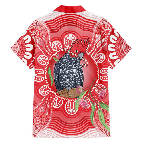 Australia Gang-gang Cockatoo Christmas Family Matching Off The Shoulder Long Sleeve Dress and Hawaiian Shirt Eucalyptus Blossoms Aboriginal Merry Xmas - Aussie Hoodie