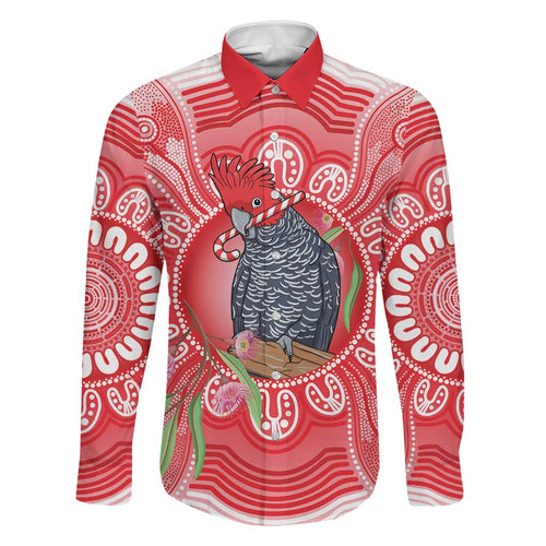 Australia Gang-gang Cockatoo Christmas Family Matching Off The Shoulder Long Sleeve Dress and Hawaiian Shirt Eucalyptus Blossoms Aboriginal Merry Xmas - Aussie Hoodie