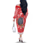 Australia Gang-gang Cockatoo Christmas Family Matching Off The Shoulder Long Sleeve Dress and Hawaiian Shirt Eucalyptus Blossoms Aboriginal Merry Xmas - Aussie Hoodie