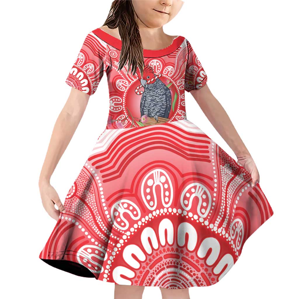 Australia Gang-gang Cockatoo Christmas Family Matching Off Shoulder Short Dress and Hawaiian Shirt Eucalyptus Blossoms Aboriginal Merry Xmas - Aussie Hoodie