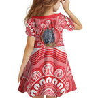 Australia Gang-gang Cockatoo Christmas Family Matching Off Shoulder Short Dress and Hawaiian Shirt Eucalyptus Blossoms Aboriginal Merry Xmas - Aussie Hoodie