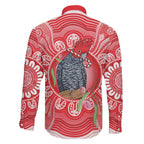 Australia Gang-gang Cockatoo Christmas Family Matching Off Shoulder Short Dress and Hawaiian Shirt Eucalyptus Blossoms Aboriginal Merry Xmas - Aussie Hoodie