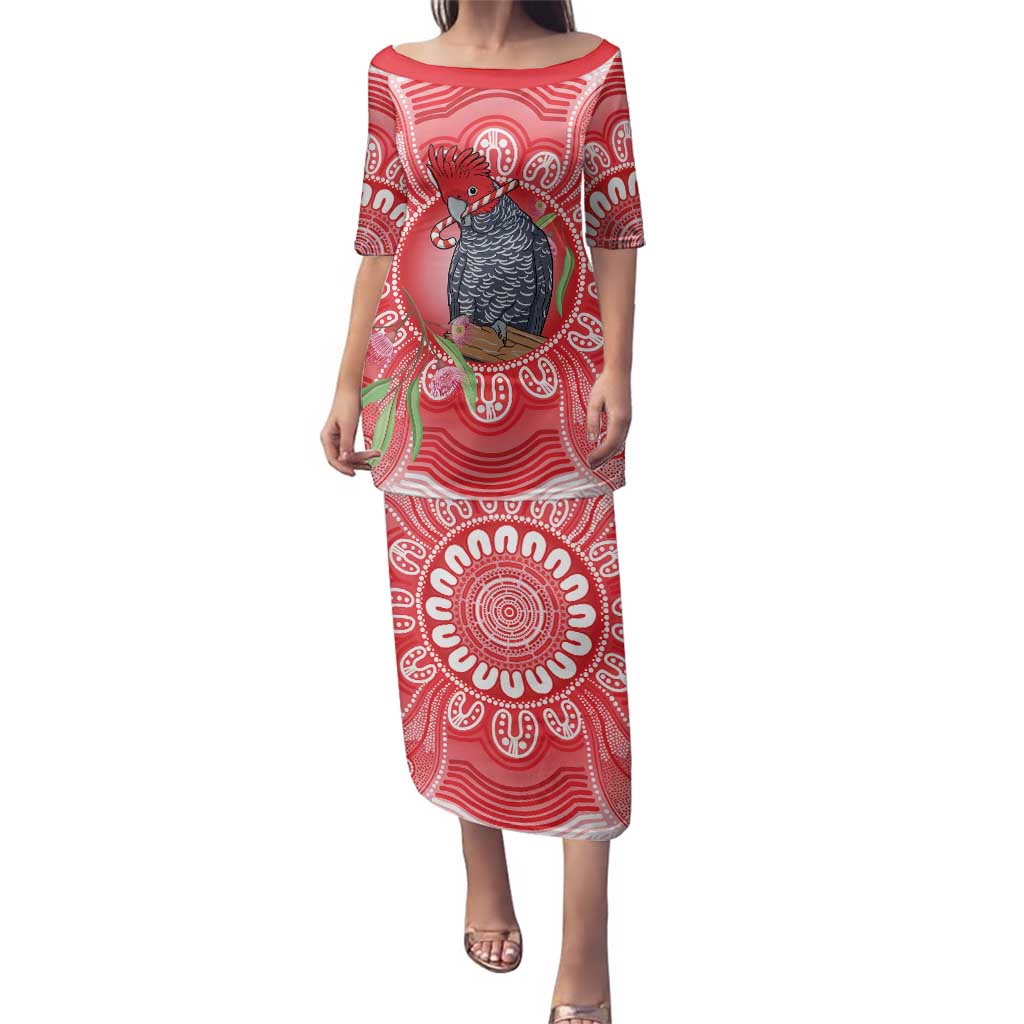 Australia Gang-gang Cockatoo Christmas Family Matching Puletasi and Hawaiian Shirt Eucalyptus Blossoms Aboriginal Merry Xmas - Aussie Hoodie