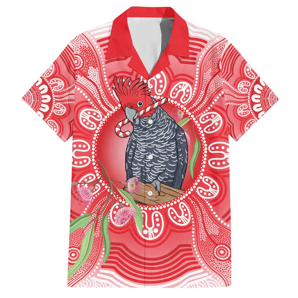 Australia Gang-gang Cockatoo Christmas Family Matching Short Sleeve Bodycon Dress and Hawaiian Shirt Eucalyptus Blossoms Aboriginal Merry Xmas - Aussie Hoodie