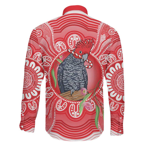 Australia Gang-gang Cockatoo Christmas Family Matching Short Sleeve Bodycon Dress and Hawaiian Shirt Eucalyptus Blossoms Aboriginal Merry Xmas - Aussie Hoodie