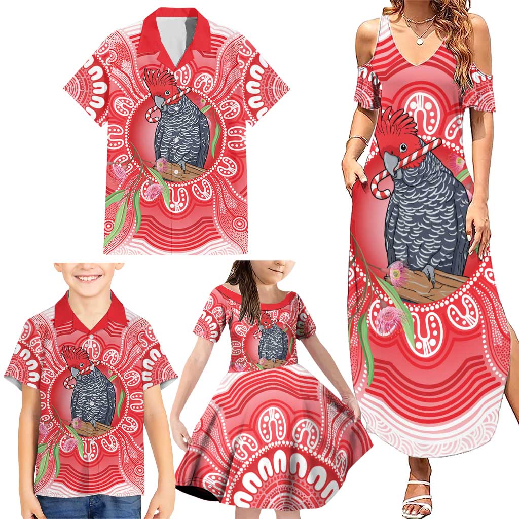 Australia Gang-gang Cockatoo Christmas Family Matching Summer Maxi Dress and Hawaiian Shirt Eucalyptus Blossoms Aboriginal Merry Xmas - Aussie Hoodie