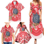 Australia Gang-gang Cockatoo Christmas Family Matching Summer Maxi Dress and Hawaiian Shirt Eucalyptus Blossoms Aboriginal Merry Xmas - Aussie Hoodie