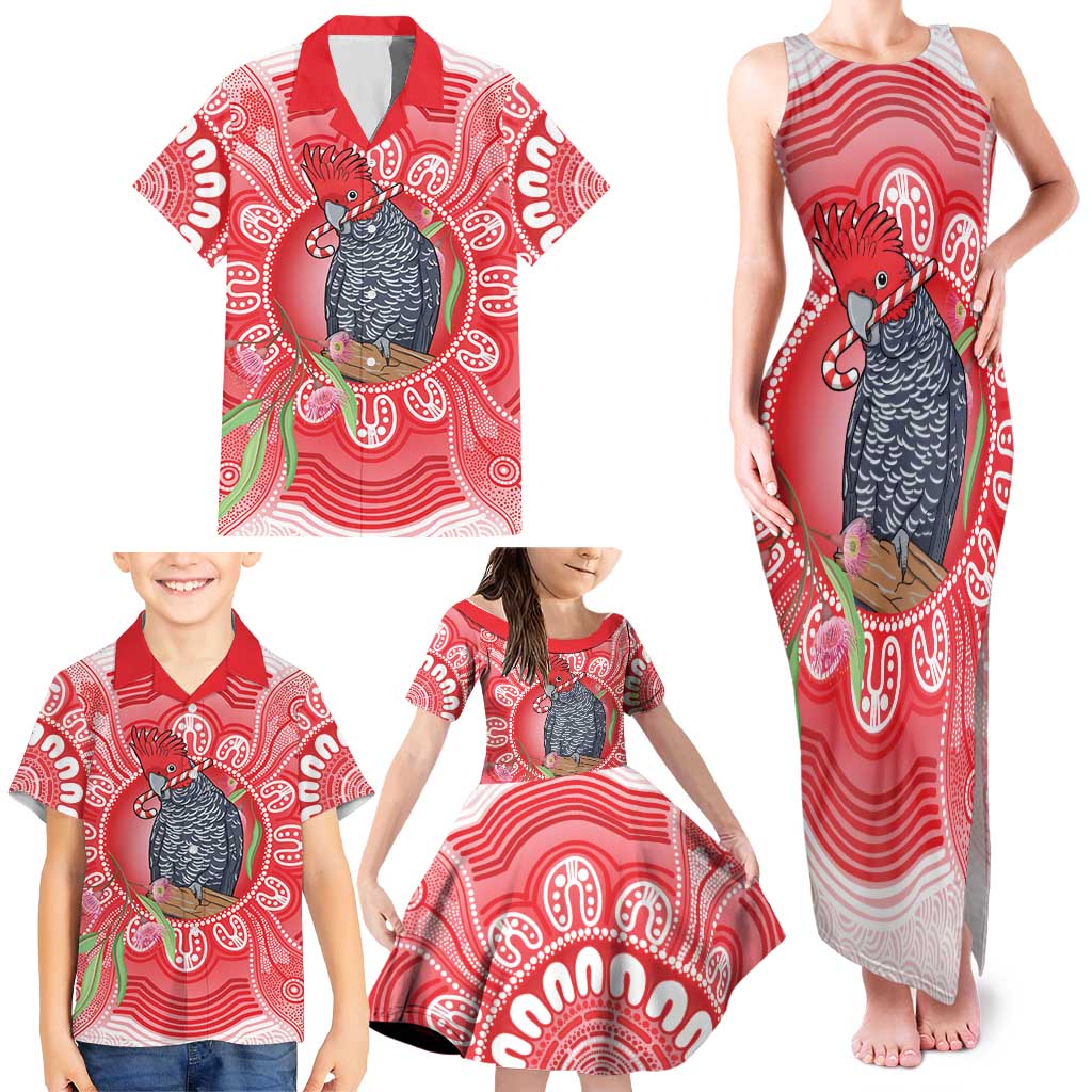 Australia Gang-gang Cockatoo Christmas Family Matching Tank Maxi Dress and Hawaiian Shirt Eucalyptus Blossoms Aboriginal Merry Xmas - Aussie Hoodie
