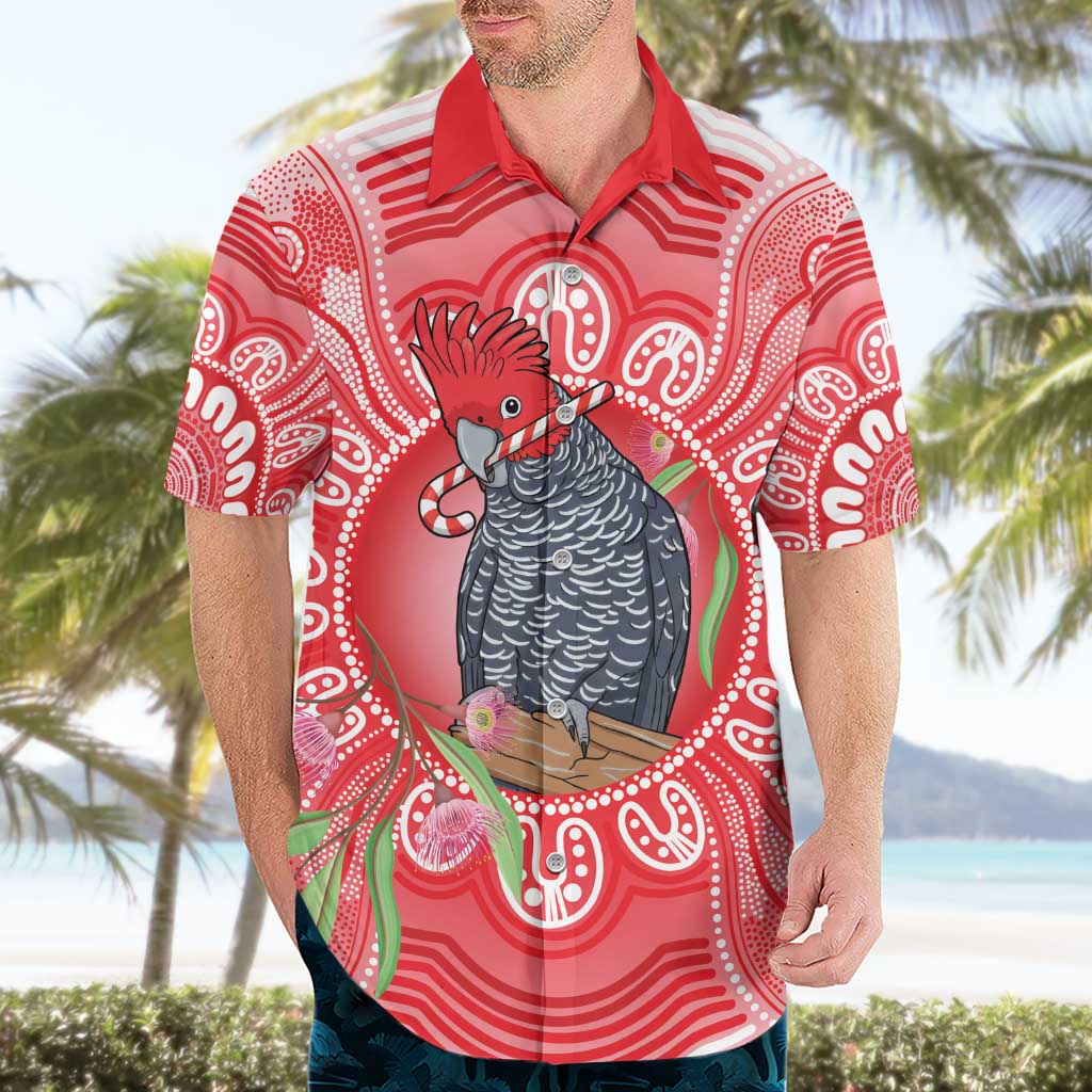 Australia Gang-gang Cockatoo Christmas Hawaiian Shirt Eucalyptus Blossoms Aboriginal Merry Xmas - Aussie Hoodie