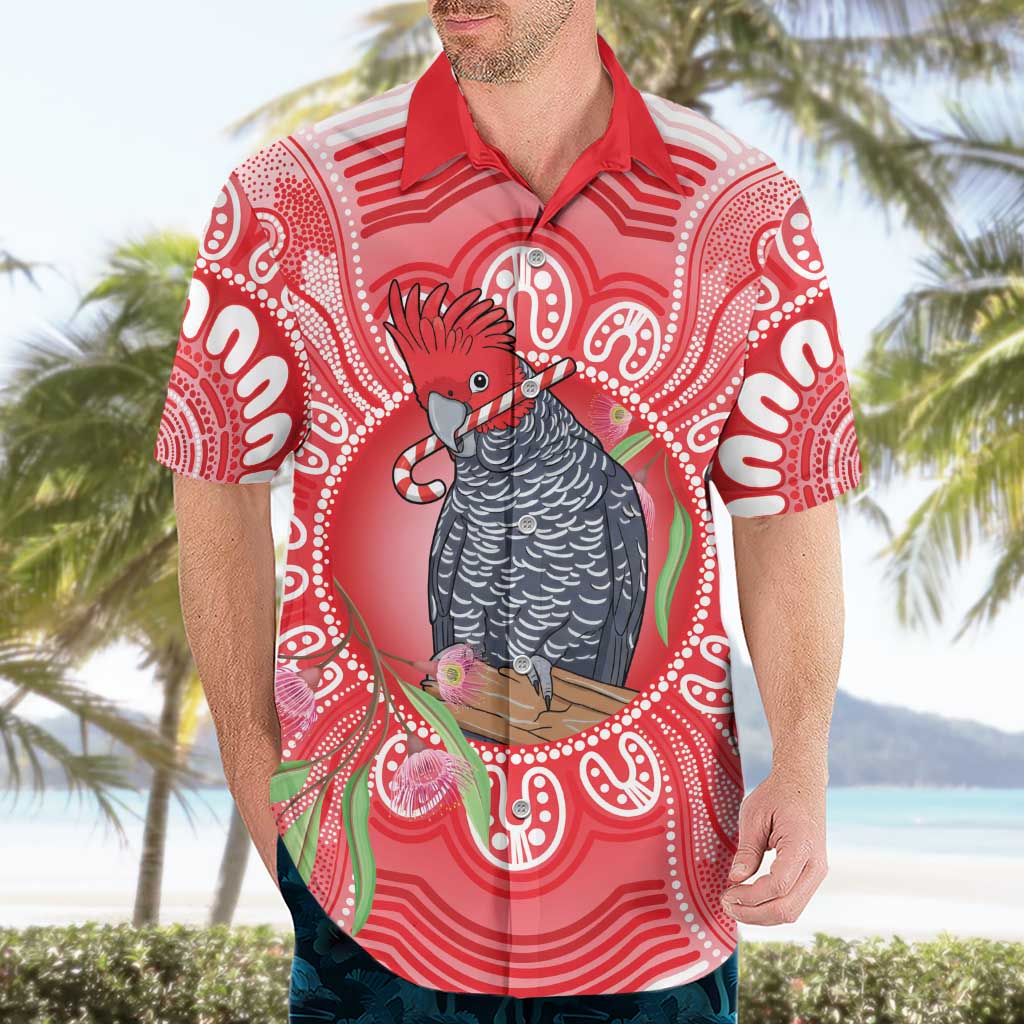 Australia Gang-gang Cockatoo Christmas Hawaiian Shirt Eucalyptus Blossoms Aboriginal Merry Xmas - Aussie Hoodie